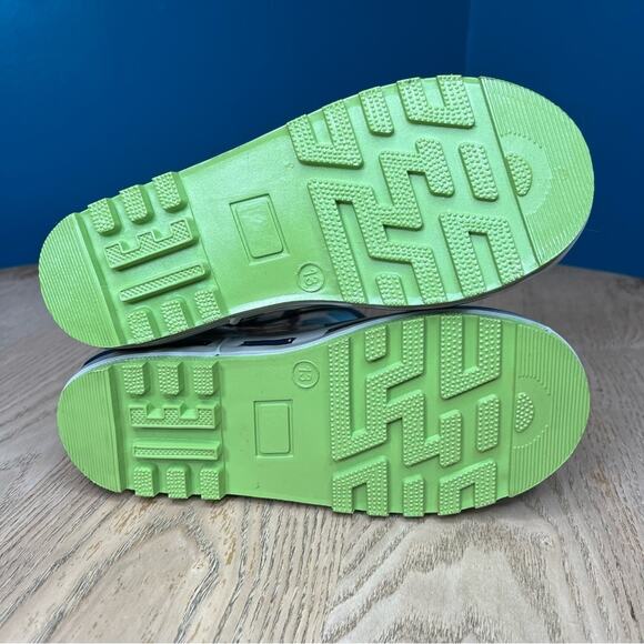 NWT Kids Dinosaur Rain Boot Gullies Waterproof Blue Yellow Kids 13 - Picture 7 of 8